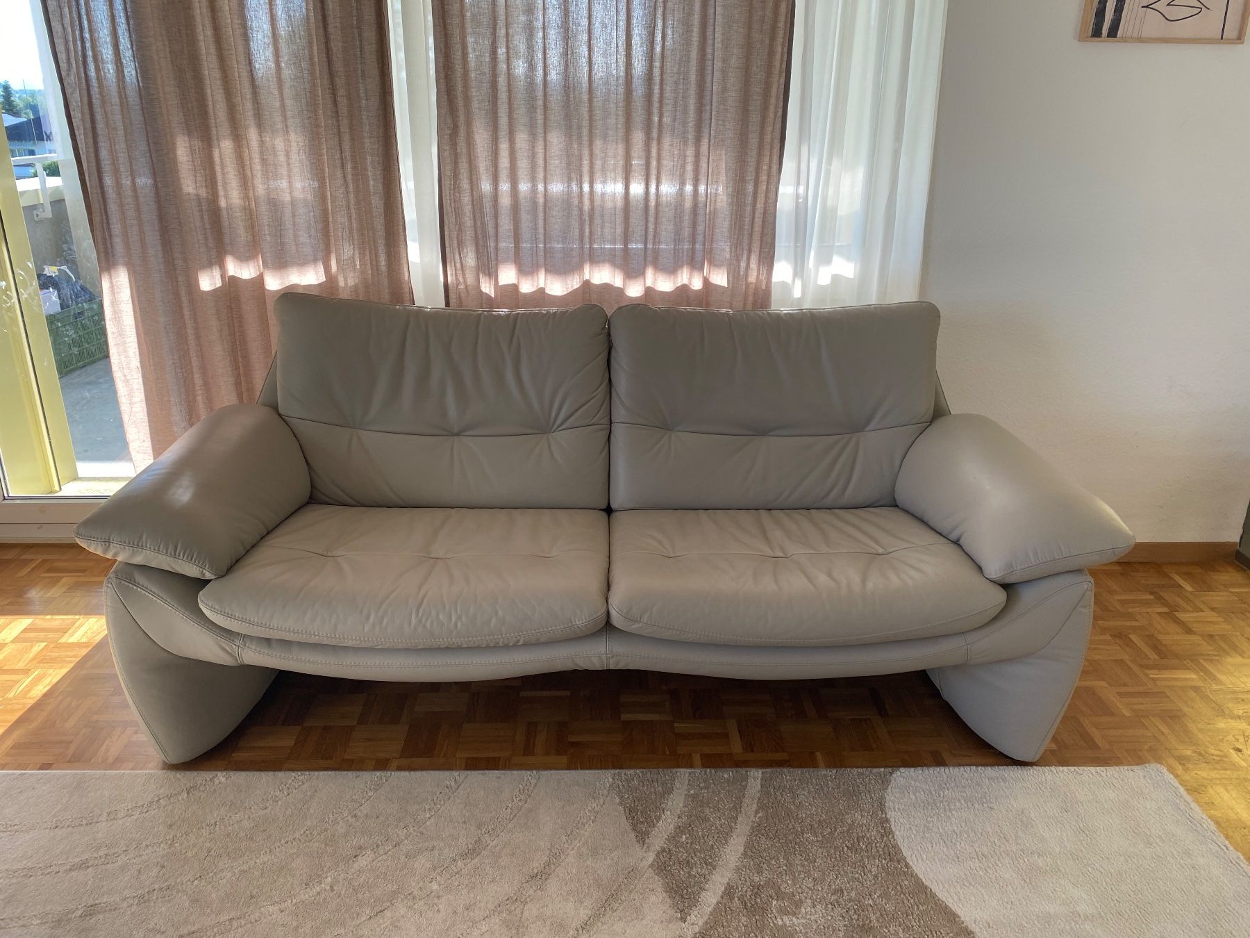 Divani: 2 x Ledersofa Couch 3er Echtleder beige – Usato da Tann venduto da Likago 1