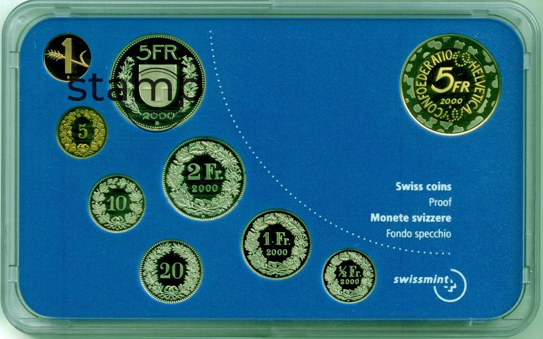 Tutti le monete: Schweizer Münzsatz 2000 PP  *TOP*  NEU – Nuovo e nell'imballaggio originale da Eggersriet venduto da stamp303 2