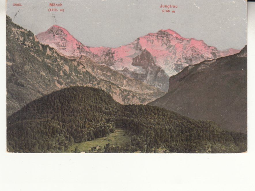 Cartoline postali: Mönch Jungfrau ca. 1915 – Usato da Bürglen TG venduto da StampGraf