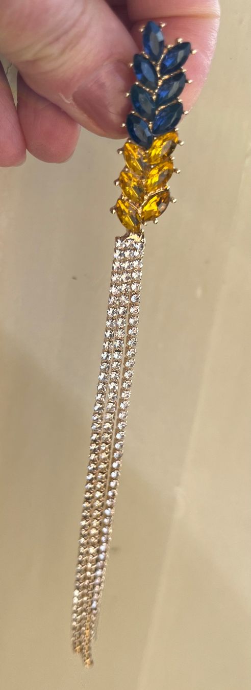 Broches & Aiguilles: Weizenährenbrosche blau/gelb, 25 cm Neu – Neuf avec emballage d'origine à Möhlin par mil_h55x 9