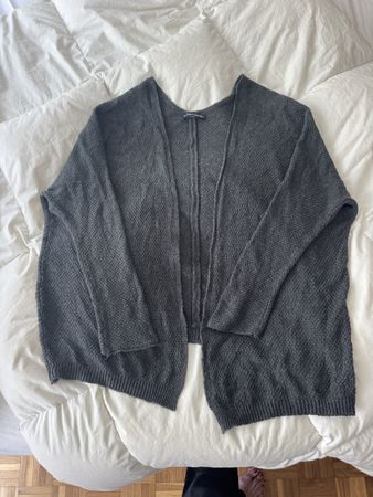 Cárdigan Brandy Melville gris coton acrylique taille unique