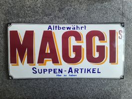 Maggi-Emailschild, Suppenartikel - 80er Jahren