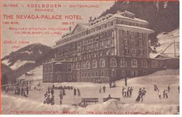 ADELBODEN -BE- THE NEVADA PALACE HOTEL EISFLÄCKE BELEBTE AK