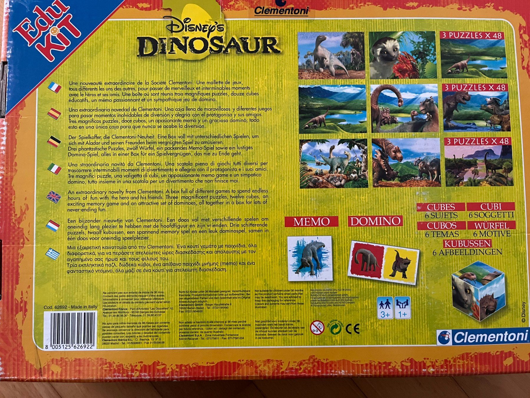 Clementoni Giochi: Disney Dinosaurier Lernspiel: Puzzels, Memory, Domino – Usato da Muttenz venduto da Juvenile33 9