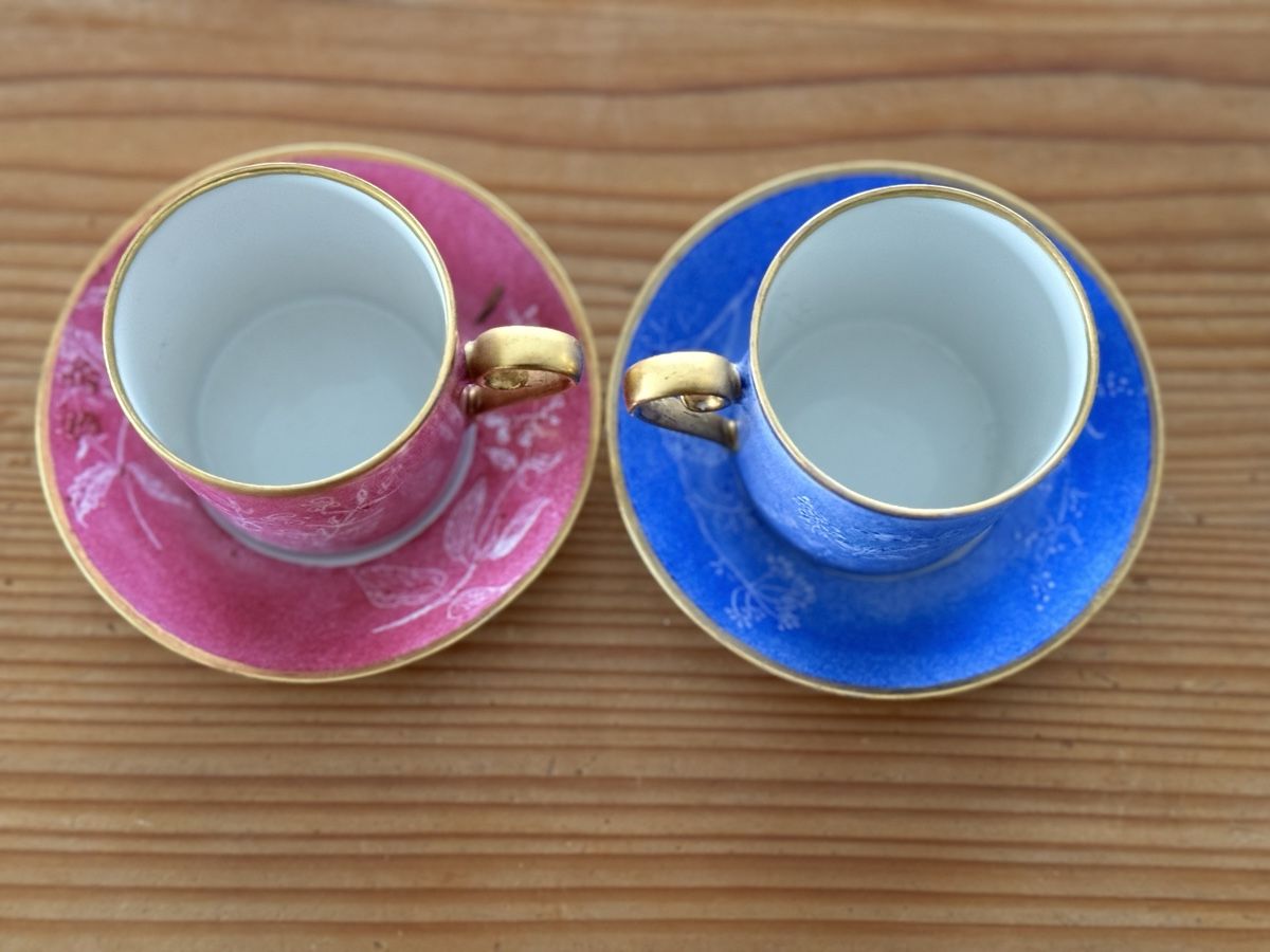 Tazze: 2 Espressotassen mit Goldrand, personalisiert – Usato da Lanzenhäusern venduto da Galaa 1