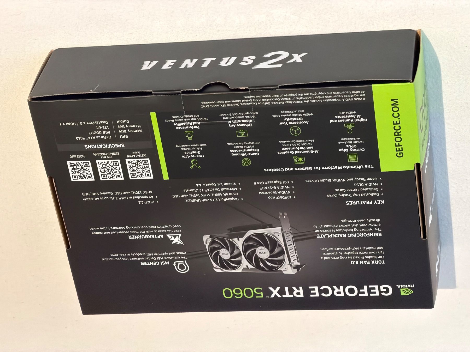 MSI Schede grafiche: MSI GeForce RTX 5060 Ventus 2X OC – Nuovo e nell'imballaggio originale da Ottoberg venduto da nic_5sdw 6