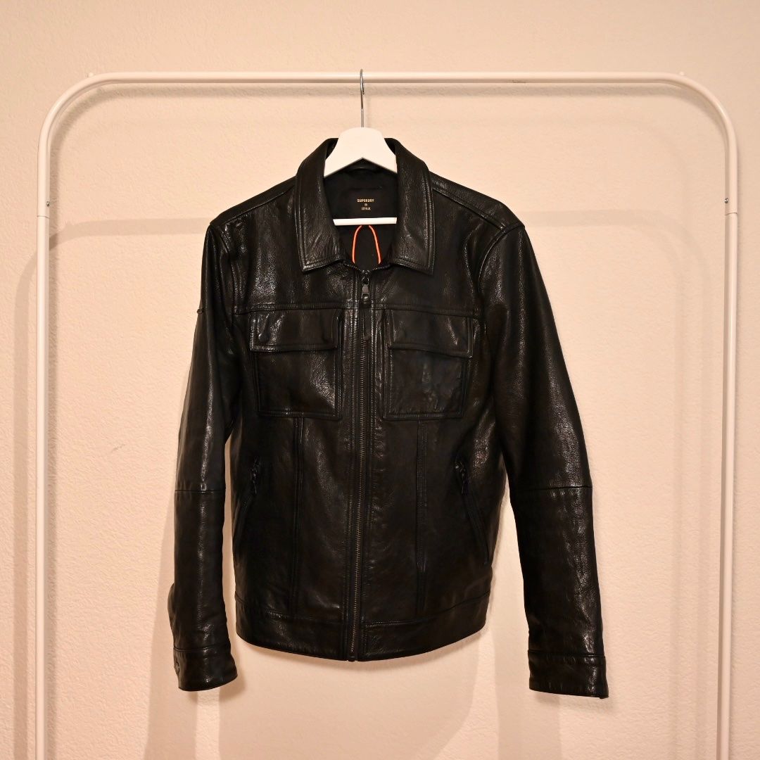 Giacche: Superdry men's black leather jacket – Nuovo (secondo la descrizione) da Zürich venduto da cla_7w78 1