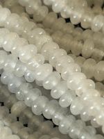 Strang echte white jade rondelle 2 x 4 mm