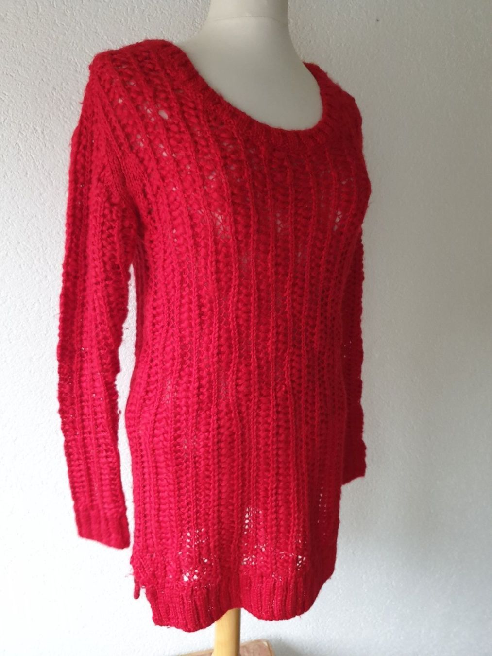 Maglioni & Felpe: DEPT LONGPULLI PULLOVER XS S ROT WOLLE 36 34 STRICKPULLI TOP – Usato da Elsau venduto da the-colorful-side 1