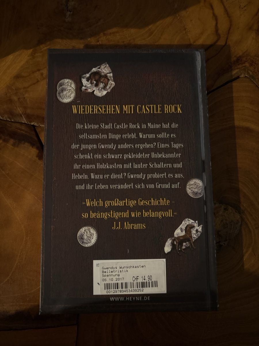 Bücher: Stephen King Gwendys Wunschkasten Buch – Gebraucht aus Egolzwil von ArianeP95 1