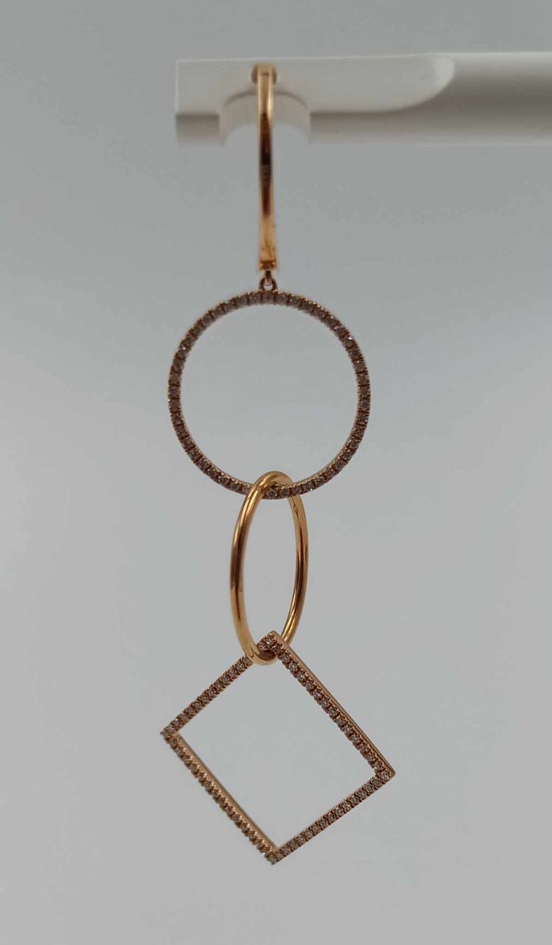 Orecchini pendenti & Orecchini a lobo: DIAMANTOHRSCHMUCK IN 750 ROTGOLD – Usato da Luzern venduto da EdiGem 4