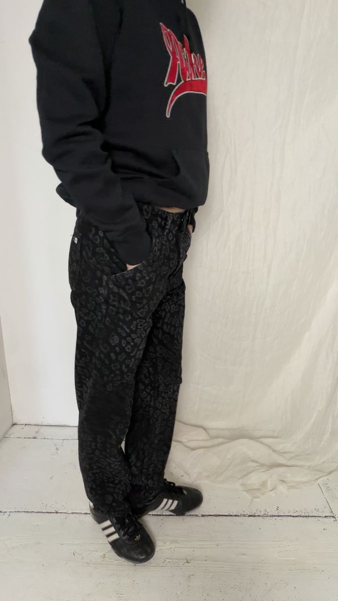 Edwin Hosen: Black leopard print Edwin storm pants – Gebraucht aus Knonau von Grapesvintage 8