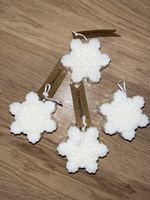 Weisse Schneeflocken Kerzen Soya Wachs handgemachte