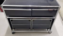 USM Haller Rollcontainer / Korpus schwarz 77 x 52 x 63.5 cm