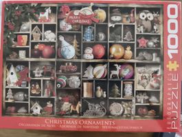 OVP, 1000 Puzzle Eurographics Christmas Ornaments Weihnacht