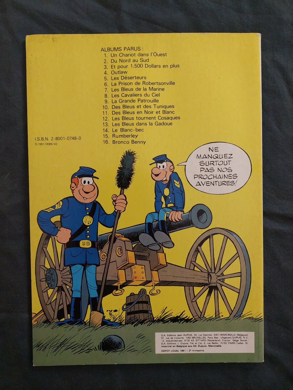 Fumetti: Les Tuniques Bleues T.17 El Padre EO 1981 BE+ – Usato da Genève venduto da Blu_BD 1