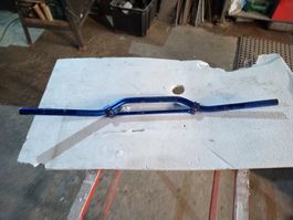 Guidon de moto bleu ajustable -