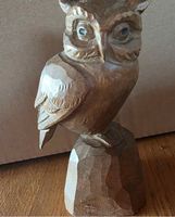 Eule Figur  aus Holz Handgeschnitzt das Mass höhe 15 cm 