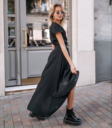Black wrap dress xs/s