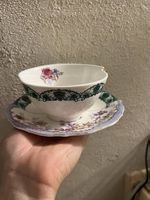 Tasse mit Untertasse Saletti Samlerstück Porzellan