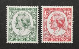 Deutsches Reich 1934, Friedrich Schiller, Satz ungestempelt