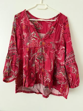 Sommerliche Tunika Bluse mit Muster, Gr. M, Top Zustand