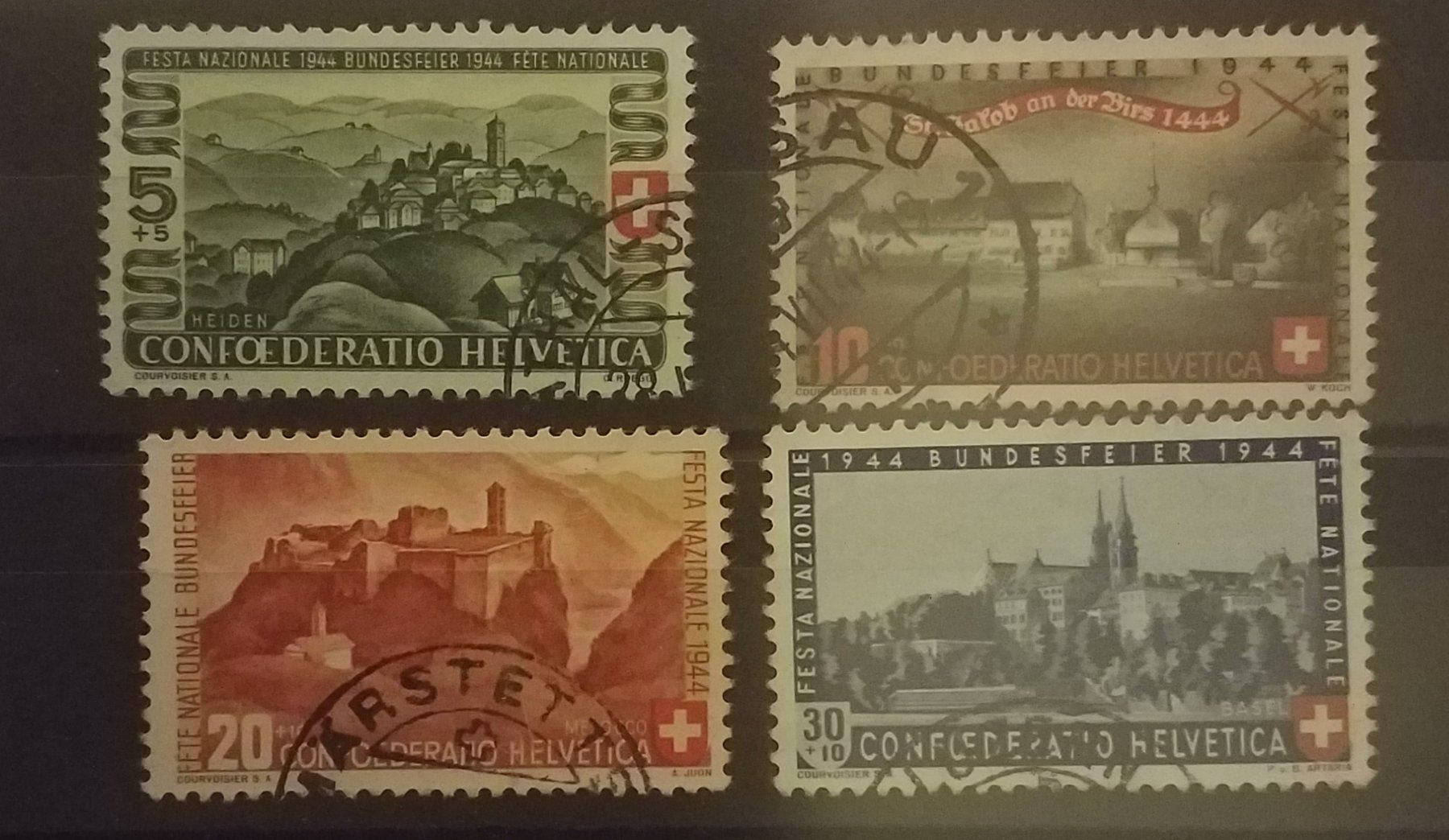 Tutti i francobolli: 620) 1944 Satz Pro Patria getempelt – Usato da Baden venduto da Eggi
