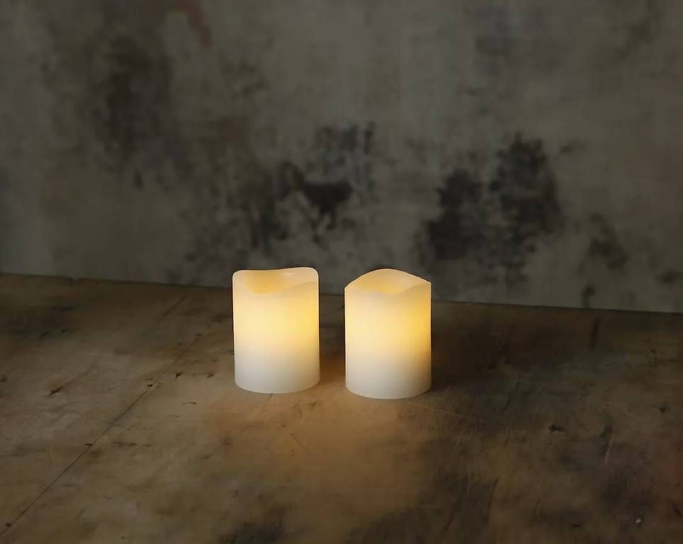 Candele: LED Kerze 2er Pack Indoor, Weiss, 6cm Höhe, Timerfunktion – Usato da Aesch BL venduto da maerktplatzcom 1