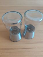 Gewürzmühlen 2er Set Glas Edelstahl 160ml