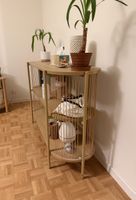 Regal Holzoptik mit Metallelementen drei Ebenen neu
