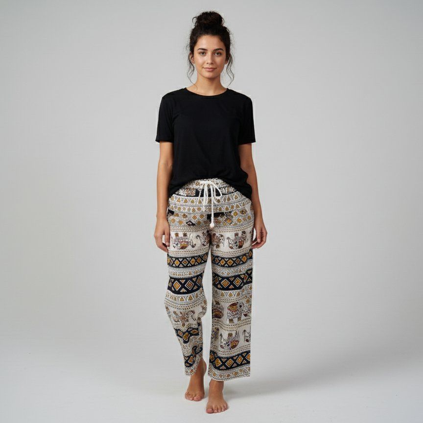 Pantaloni: Leichte Freizeithose im Boho-Stil - Viskose Grösse 38 – Nuovo (secondo la descrizione) da Zürich venduto da pet_gcy9