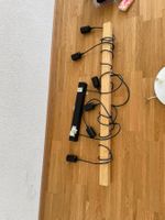 Holz-Pendelleuchte / Deckenlampe mit 6 Fassungen
