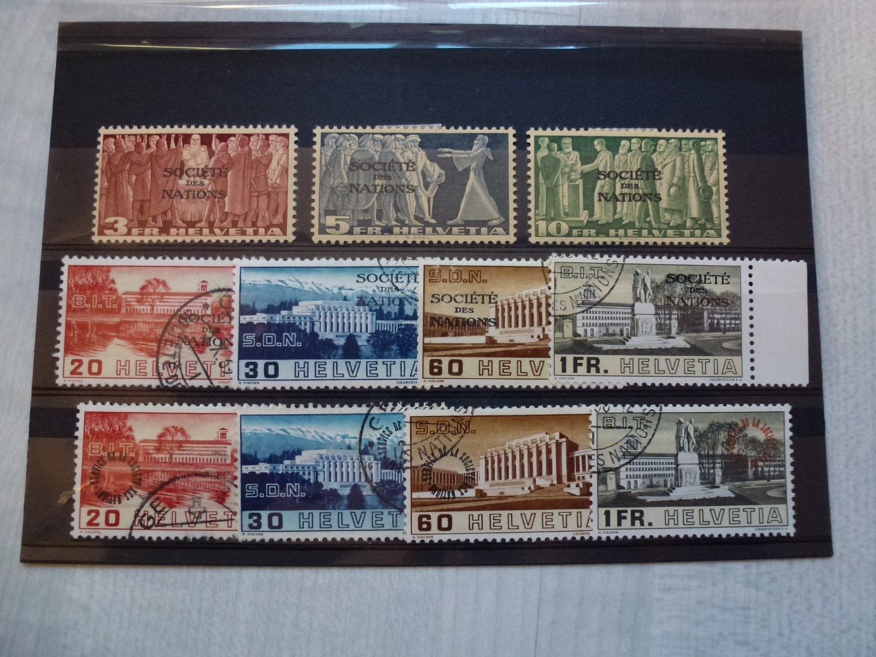 Alle Briefmarken: Posten Dienstmarken, SDN, Courrier de la Nations – Gebraucht aus Walkringen von Casablanca777 9