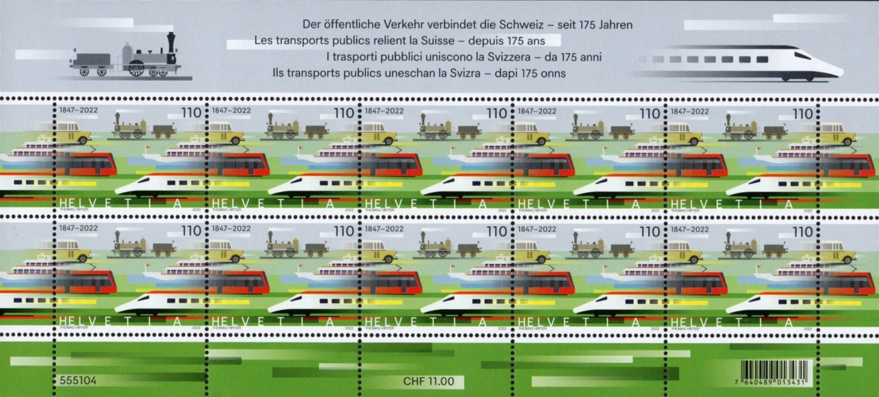 Tutti i francobolli: Bogen Öffentlicher Verkehr Jubiläum** – Nuovo (secondo la descrizione) da Dottikon venduto da haeusibuh5