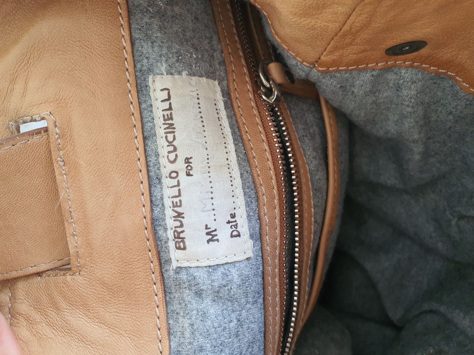 Brunello Cucinelli Rucksäcke: Brunello Cucinelli backpack light brown leather – Gebraucht aus Genève von gvokiii 6