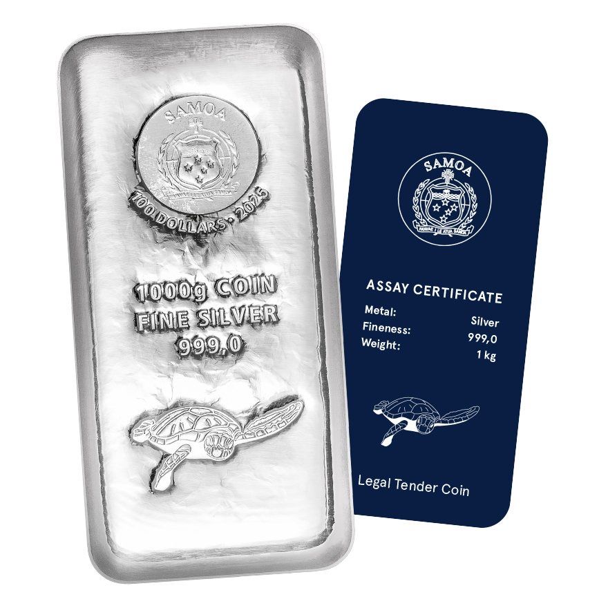 Tutti le monete: Silber Münzbarren Samoa 1000 g - 2025 – Nuovo (secondo la descrizione) da Buchs ZH venduto da SilvanKra