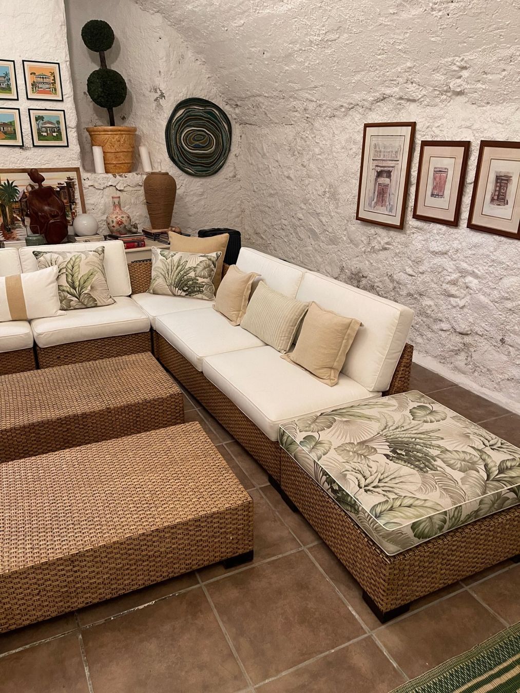 Divani: Set de sofa et modules en rotin naturel – Usato da Aubonne venduto da top_j5lh 1