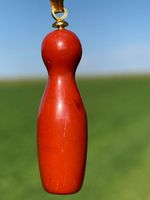 Kettenanhänger  Jaspis   rot    Kegel echter Stein Bead