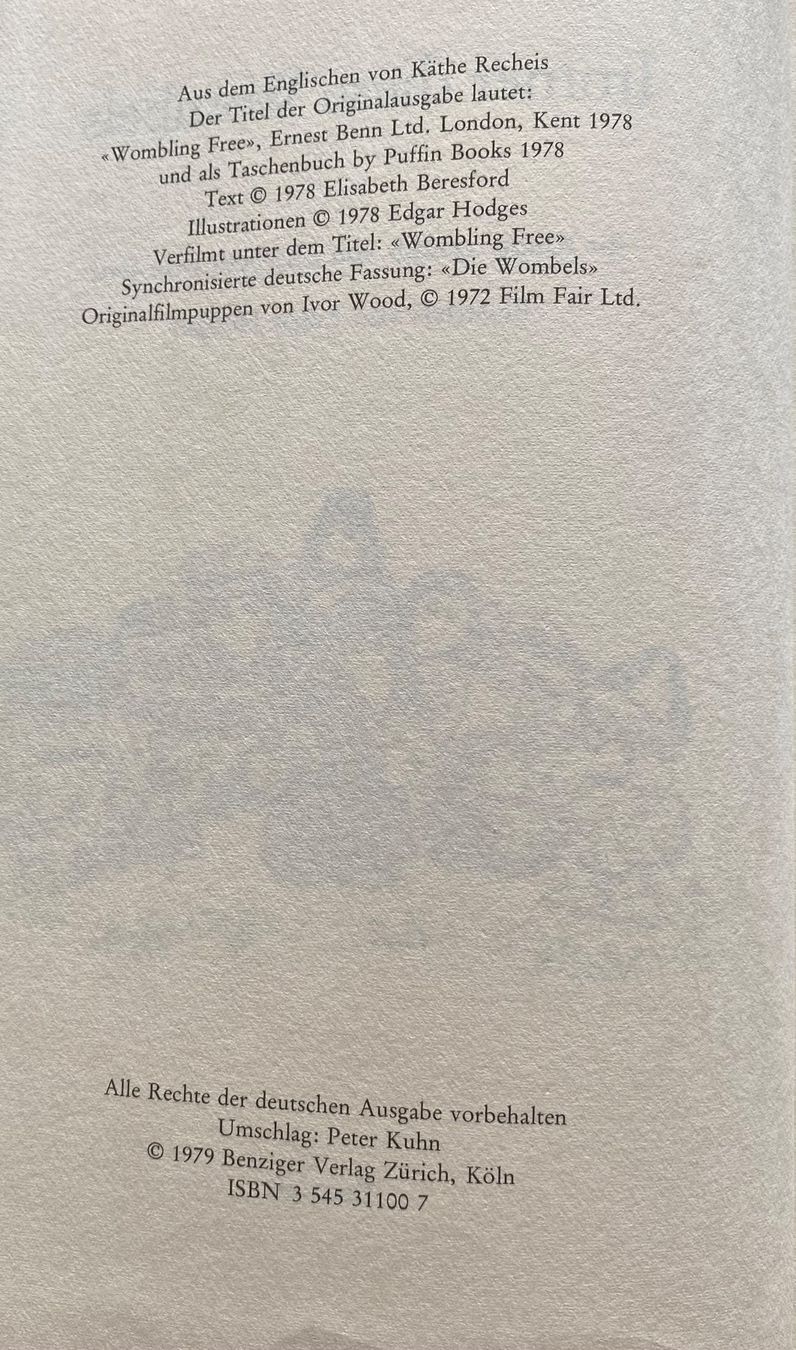 Libri: Immer diese Wombels – Usato da Nussbaumen AG venduto da schuba2000 2