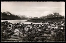 AK Küssnacht a. R., Und die Alpen