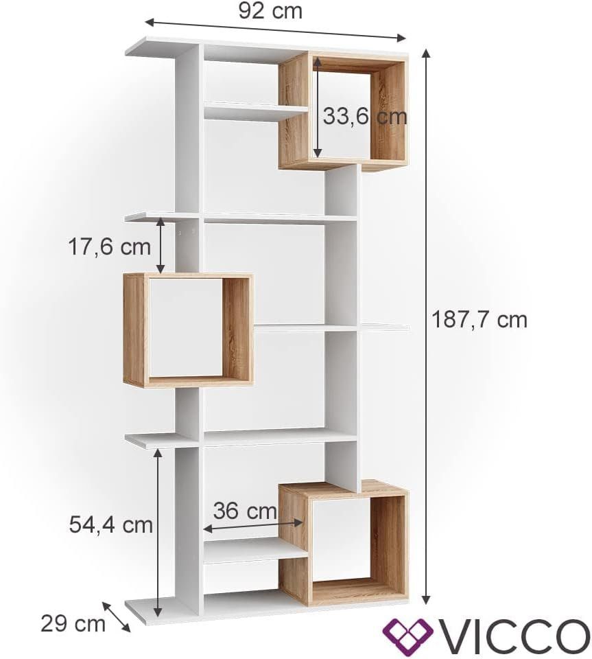 Scaffali: Raumteiler Cube, Weiß/Sonoma, 92 x 187.7 cm – Nuovo e nell'imballaggio originale da Malters venduto da chaufhuesli 1
