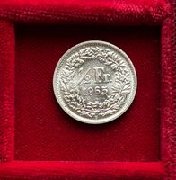 Schweiz 1/2 Silber-Franken 1965 vzgl - unz Stehende Helvetia