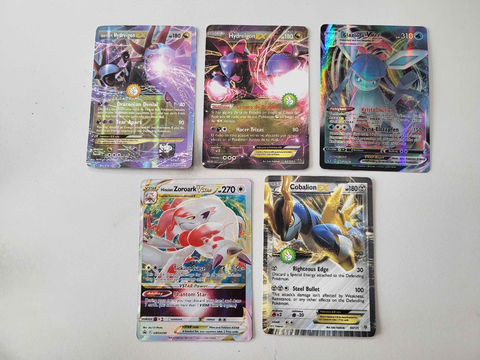 Pokémon Sammelbilder & Trading cards: 5 Pokemon Karten Glaziola VMAX Hydreigon... – Gebraucht aus Ibach von Yotacelica