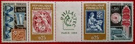 Bloc de 4 Timbres France Philatec Paris 1964 Neufs **
