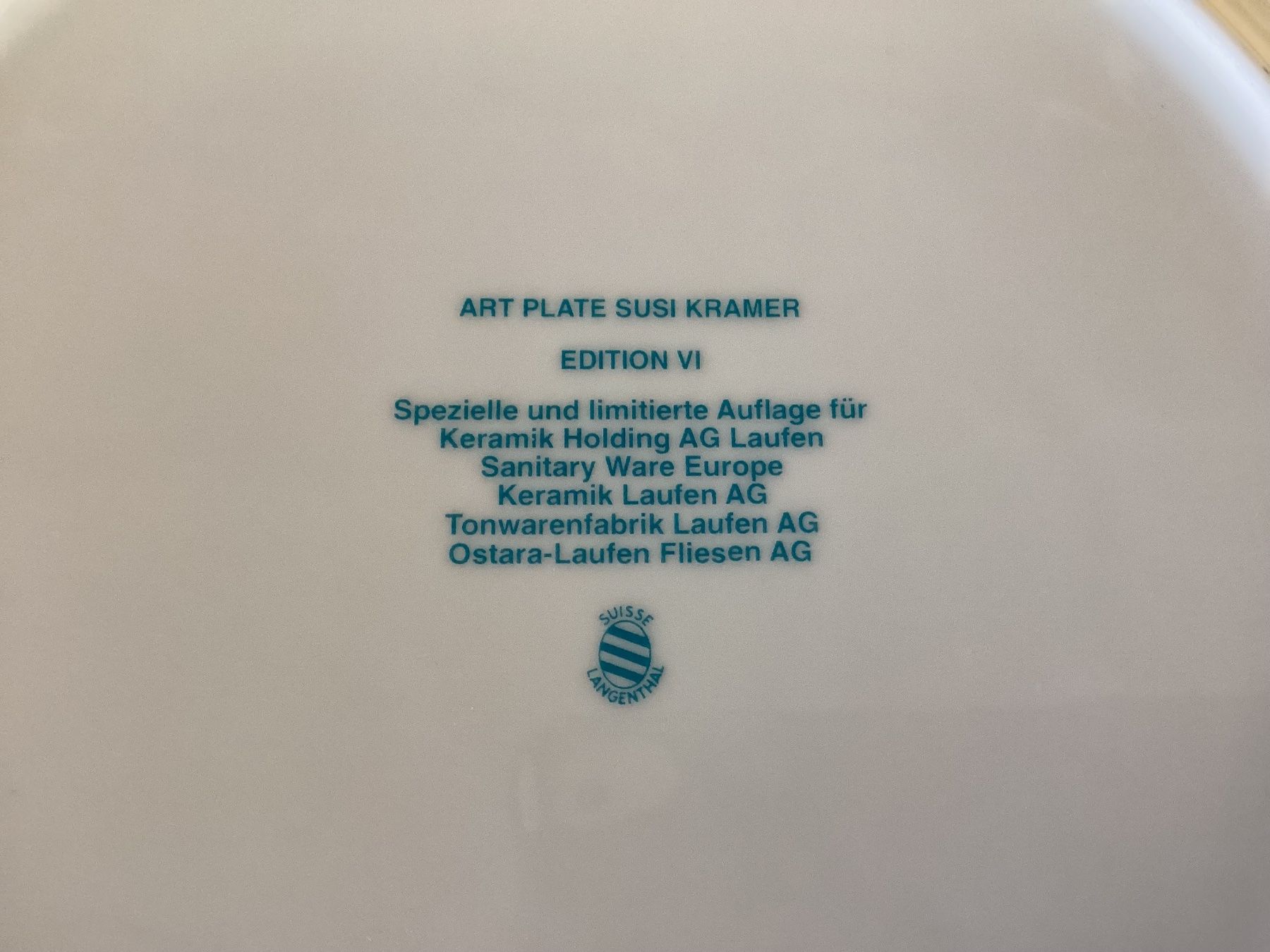 Piatti: Platzteller von Susi Kramer / lim. Auflage Edition 1 – Usato da Beinwil am See venduto da kae_gh7c 3
