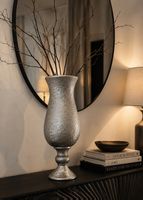 Elegante XL Vase in Silberoptik – Hotel Chic / Modern Living