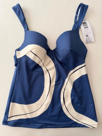TRIUMPH, Tankini SUMMER ALLURE, Grösse 38D, Farbe Blau/Weiss