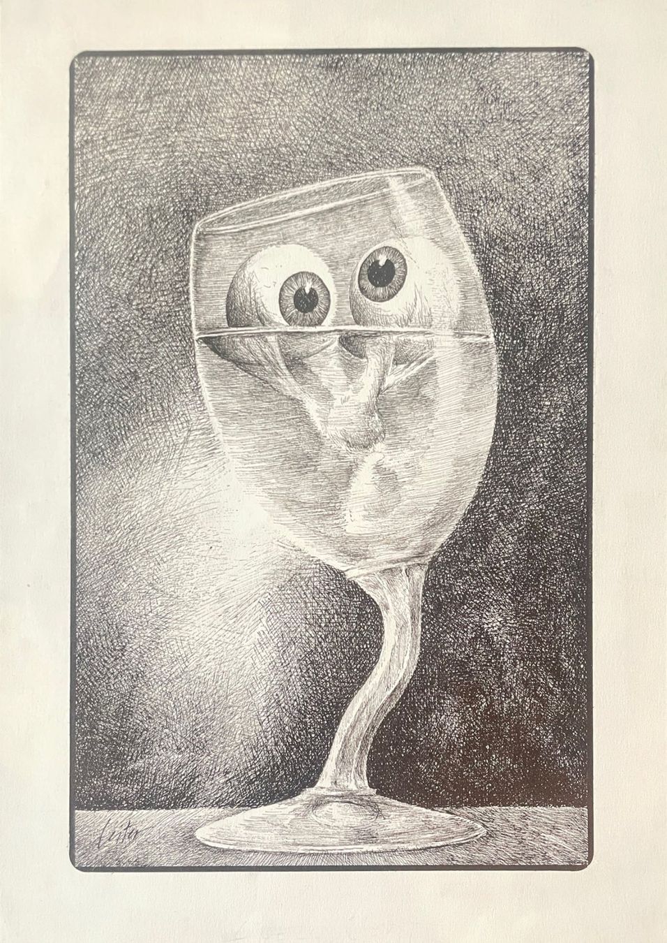 Dipinti: Dessin surréaliste de Martial Leiter – Usato da neuchatel venduto da cabinetjuliart