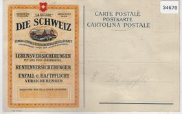 "La Suisse" Die Schweiz Versicherungen - Litho