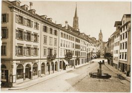 St. Gallen,  Blick in die Marktgasse um 1900